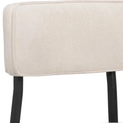 Wohnen Stühle<Polsterstuhl in Creme & Schwarz - Jeffa (2er Set)