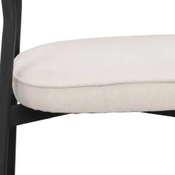 Wohnen Stühle<Polsterstuhl in Creme & Schwarz - Jeffa (2er Set)