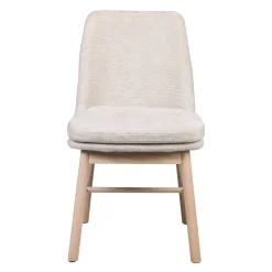 Wohnen Stühle<Polsterstuhl in Creme Strukturstoff - Peppino (2er Set)