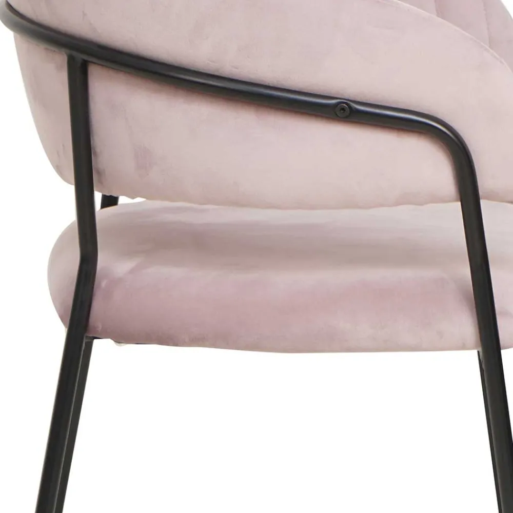 Wohnen Stühle<Polsterstuhl in Rosa & Schwarz - Cementa