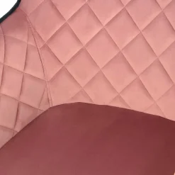 Wohnen Stühle<Polsterstuhl mit Armlehnen in Rosa Schwarz - Elliot