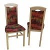Wohnen Stühle<Polsterstuhl mit Stoff Rot gemustert Cora & Buchefarben (2er Set)