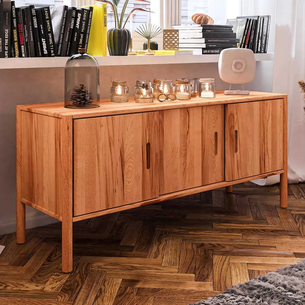 Wohnen Tv & Hifi-Möbel|Lowboards<Praktische Kommode mit drei Schiebetüren - Indrya