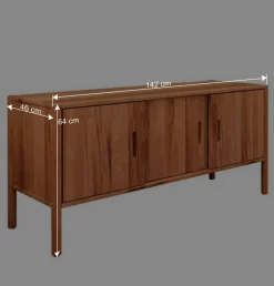 Wohnen Tv & Hifi-Möbel|Lowboards<Praktische Kommode mit drei Schiebetüren - Indrya