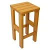 Wohnen Hocker<Quadrat Barhocker aus Kiefer Massivholz - Malte
