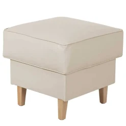 Wohnen Hocker<Quadrat Hocker in Beige Kunstleder - Charleen