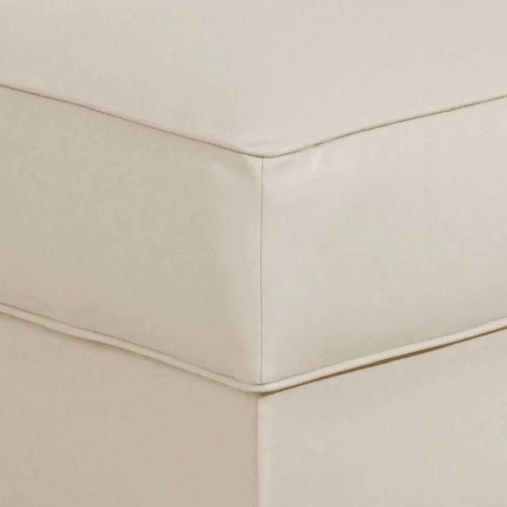 Wohnen Hocker<Quadrat Hocker in Beige Kunstleder - Charleen