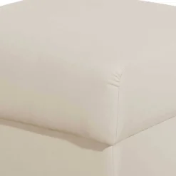 Wohnen Hocker<Quadrat Hocker in Beige Kunstlederbezug - Sharay