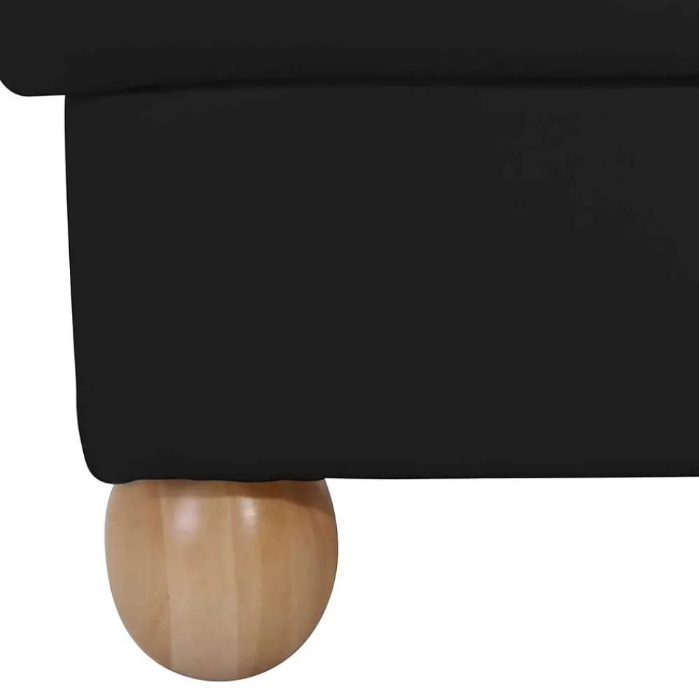 Wohnen Hocker<Quadrat Hocker in Schwarz Kunstleder - Belafoma