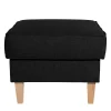 Wohnen Hocker<Quadrat Polsterhocker in Schwarz Webstoff - Laviella