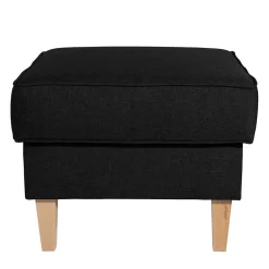 Wohnen Hocker<Quadrat Polsterhocker in Schwarz Webstoff - Laviella