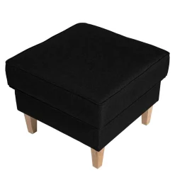 Wohnen Hocker<Quadrat Polsterhocker in Schwarz Webstoff - Laviella