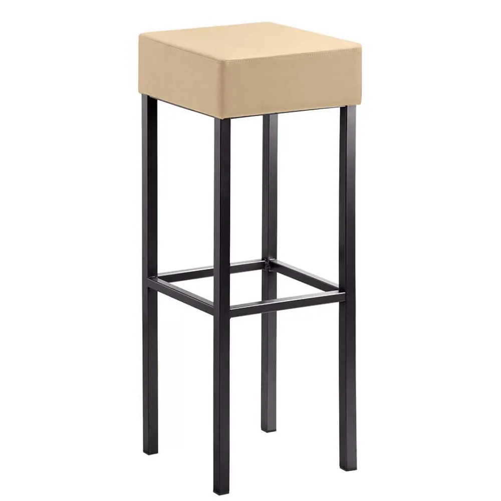 Wohnen Hocker<Quadratischer Barhocker in Beige - Longford