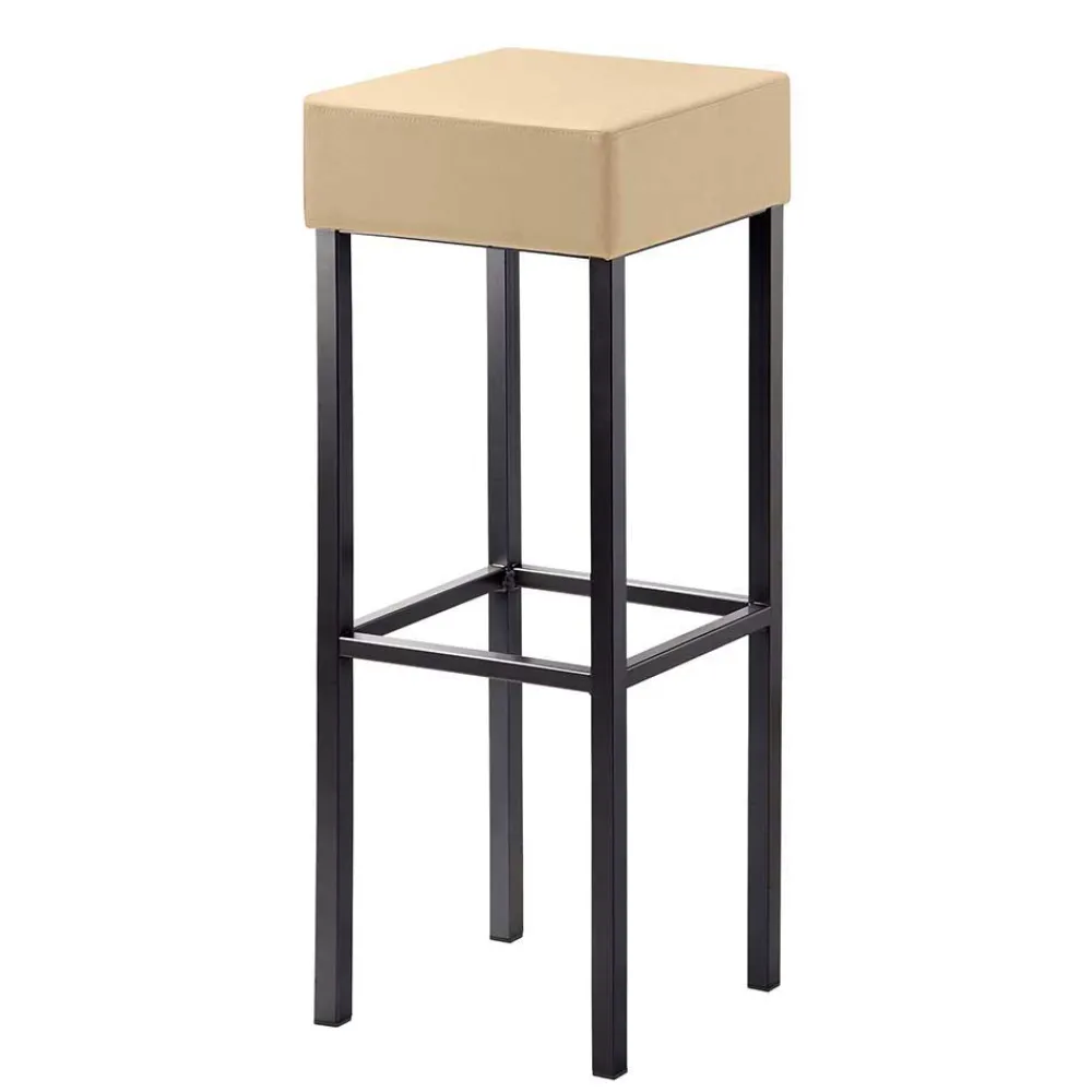 Wohnen Hocker<Quadratischer Barhocker in Beige - Longford