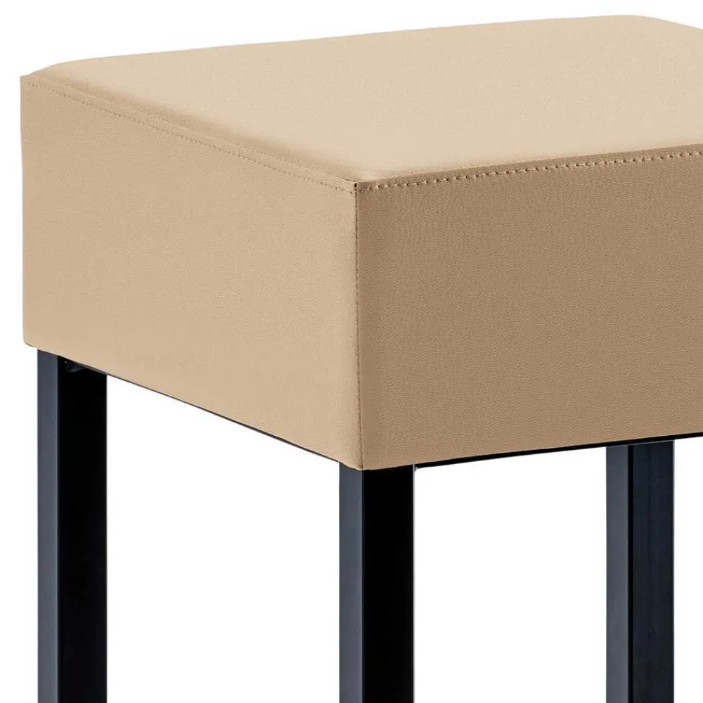 Wohnen Hocker<Quadratischer Barhocker in Beige - Longford