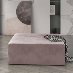 Wohnen Hocker<Quadratischer Couchhocker in Altrosa - Danzante