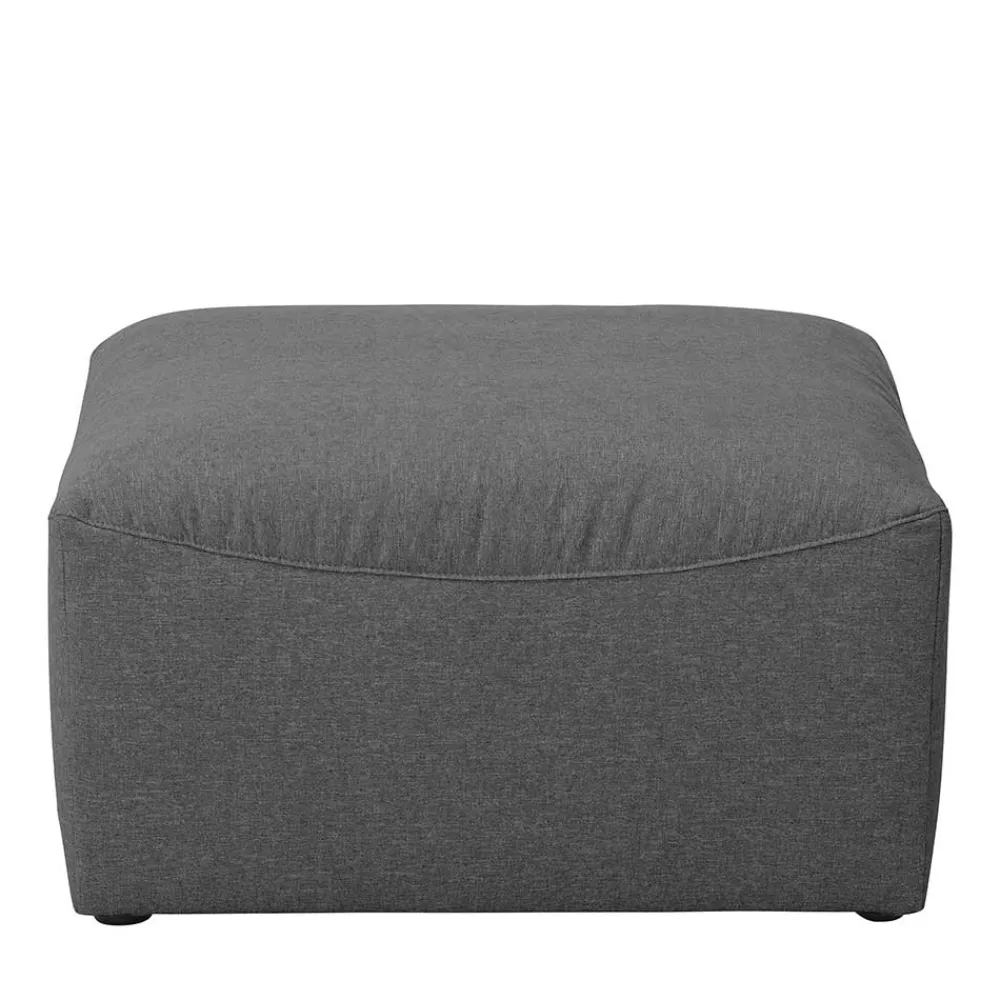 Wohnen Hocker<Quadratischer Couchhocker in Anthrazit - Telrama