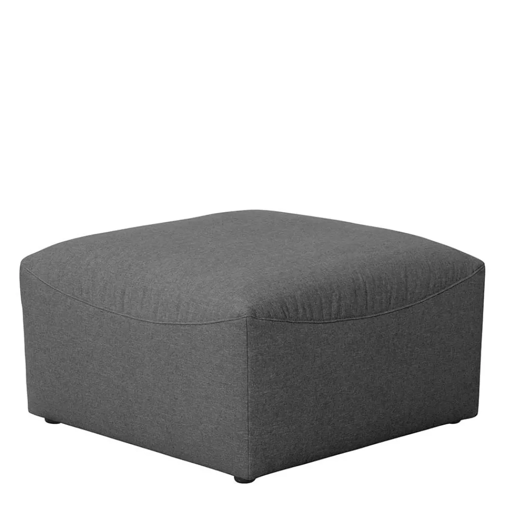 Wohnen Hocker<Quadratischer Couchhocker in Anthrazit - Telrama