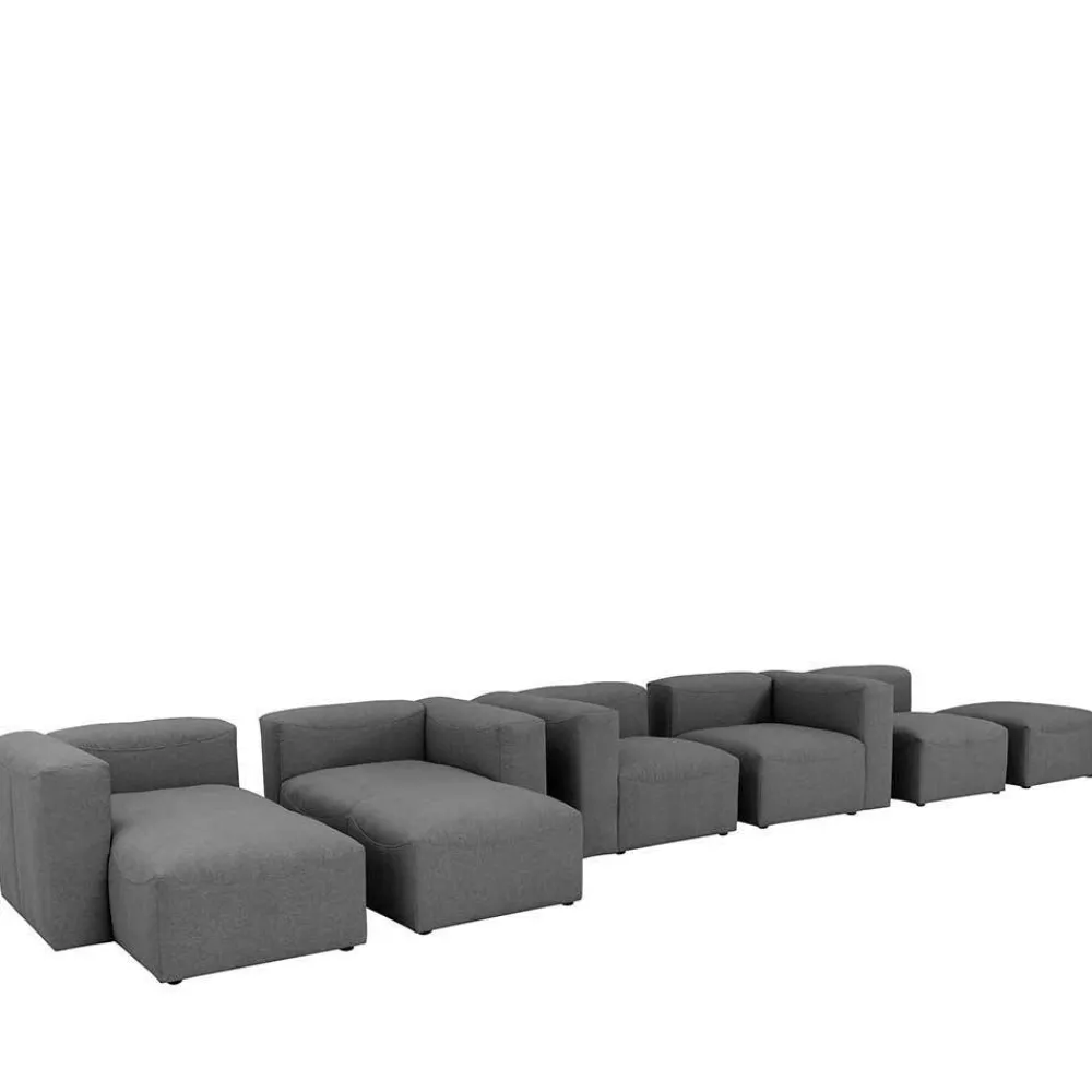 Wohnen Hocker<Quadratischer Couchhocker in Anthrazit - Telrama