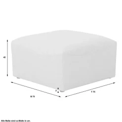 Wohnen Hocker<Quadratischer Couchhocker in Anthrazit - Telrama