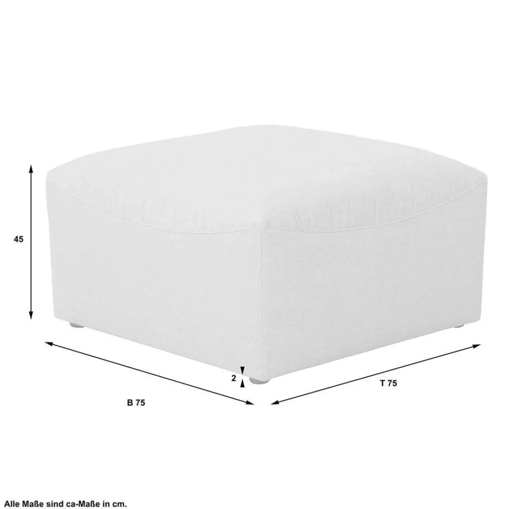 Wohnen Hocker<Quadratischer Couchhocker in Anthrazit - Telrama