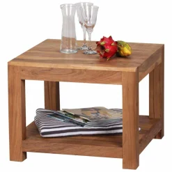 Wohnen Tische<Quadratischer Couchtisch Vislan aus Holz naturbelassen Akazie massiv