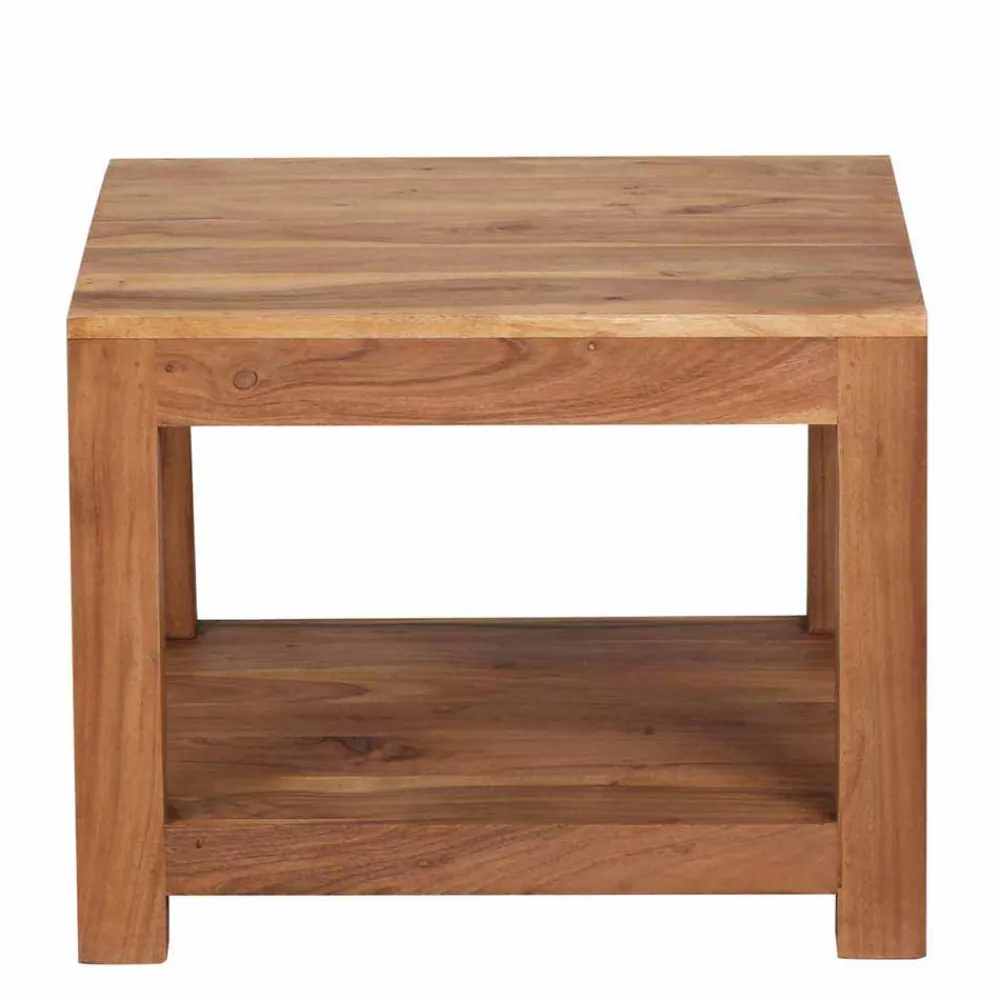 Wohnen Tische<Quadratischer Couchtisch Vislan aus Holz naturbelassen Akazie massiv