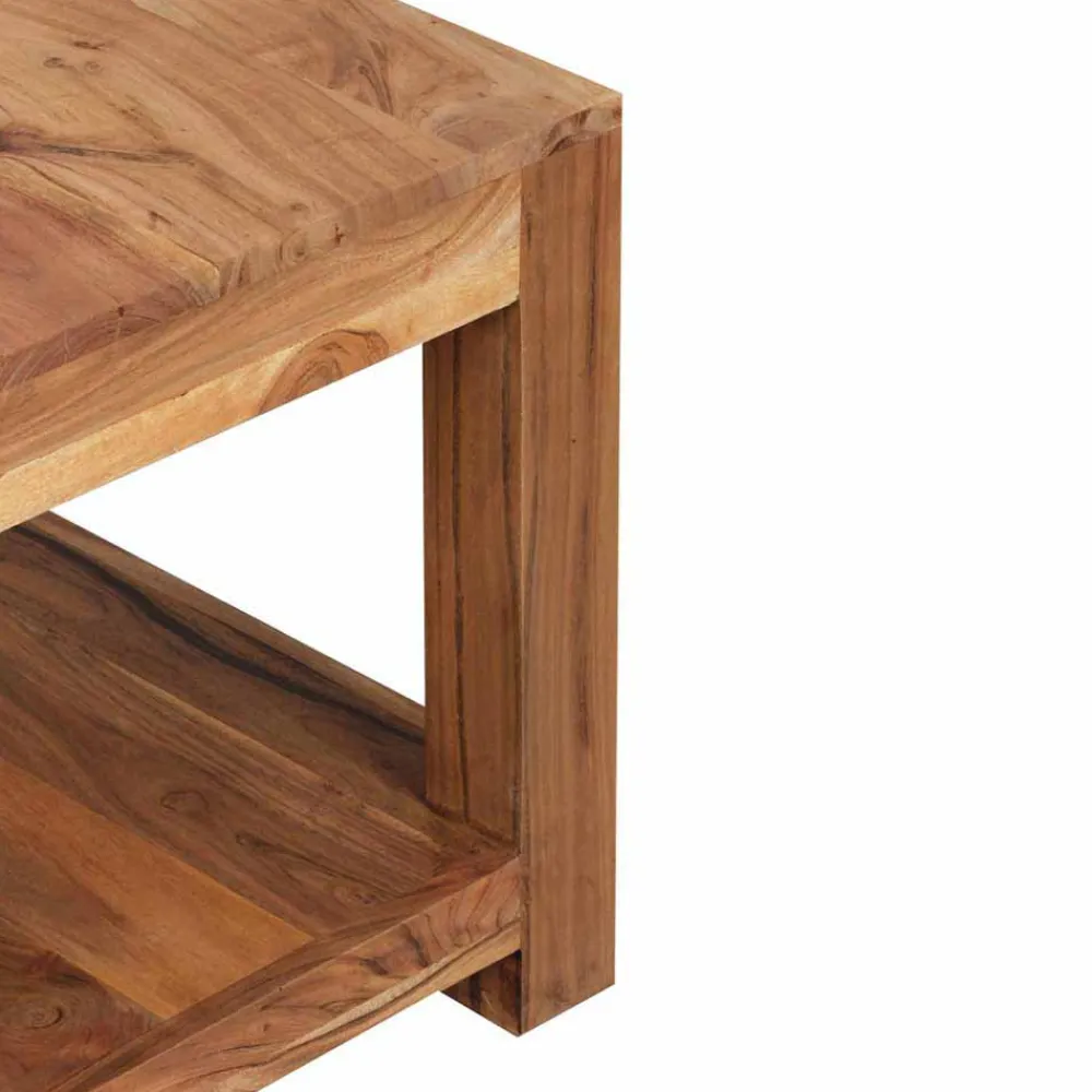 Wohnen Tische<Quadratischer Couchtisch Vislan aus Holz naturbelassen Akazie massiv