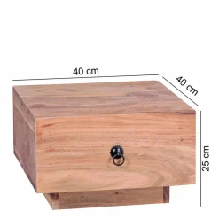 Wohnen Kommoden<Quadratischer Design Nachttisch Vislan mit Schublade