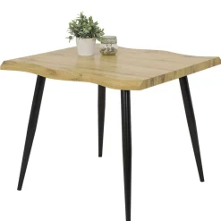 Wohnen Tische<Quadratischer Esstisch mit Baumkanten NB - Ashela