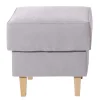 Wohnen Hocker<Quadratischer Polsterhocker in Silbergrau - Jiletta