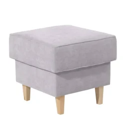 Wohnen Hocker<Quadratischer Polsterhocker in Silbergrau - Jiletta