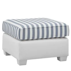 Wohnen Hocker<Quadratischer Polsterhocker gestreift - Ganbriassa