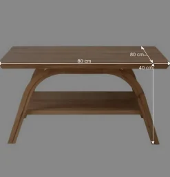 Wohnen Tische<Quadratischer Wohnzimmertisch aus Wildeiche - Fredellia