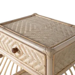 Wohnen Kommoden<Rattan Nachtkommode mit zwei Ablagen - Robin