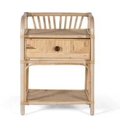 Wohnen Kommoden<Rattan Nachtkonsole mit zwei Ablagen - Robin