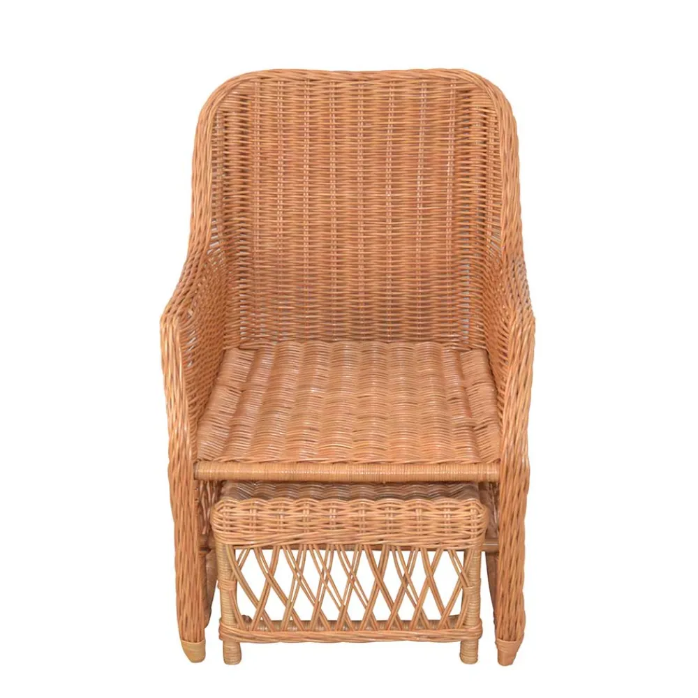 Wohnen Sessel<Rattanssessel Hawaii mit ausziehbarem Fußteil