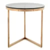 Wohnen Tische<Rauchglas Beistelltisch mit Gestell in Rosegold - Shivan