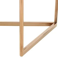 Wohnen Tische<Rauchglas Beistelltisch mit Gestell in Rosegold - Shivan