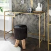 Wohnen Tische<Rauchglas Konsolentisch mit Metallgestell - Ebruar