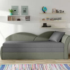Wohnen Sofas<Recamiere Bettcouch in Hellgrau und Grau - Seymour