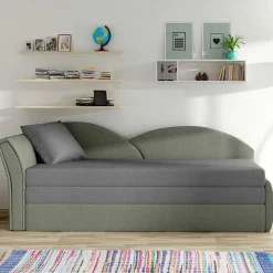 Wohnen Sofas<Recamiere Bettcouch in Hellgrau und Grau - Seymour