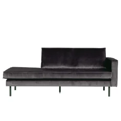 Wohnen Sofas<Recamiere in Anthrazit Ertrego mit Samt Bezug