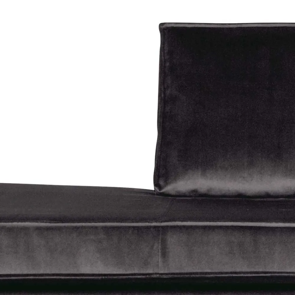 Wohnen Sofas<Recamiere in Anthrazit Ertrego mit Samt Bezug