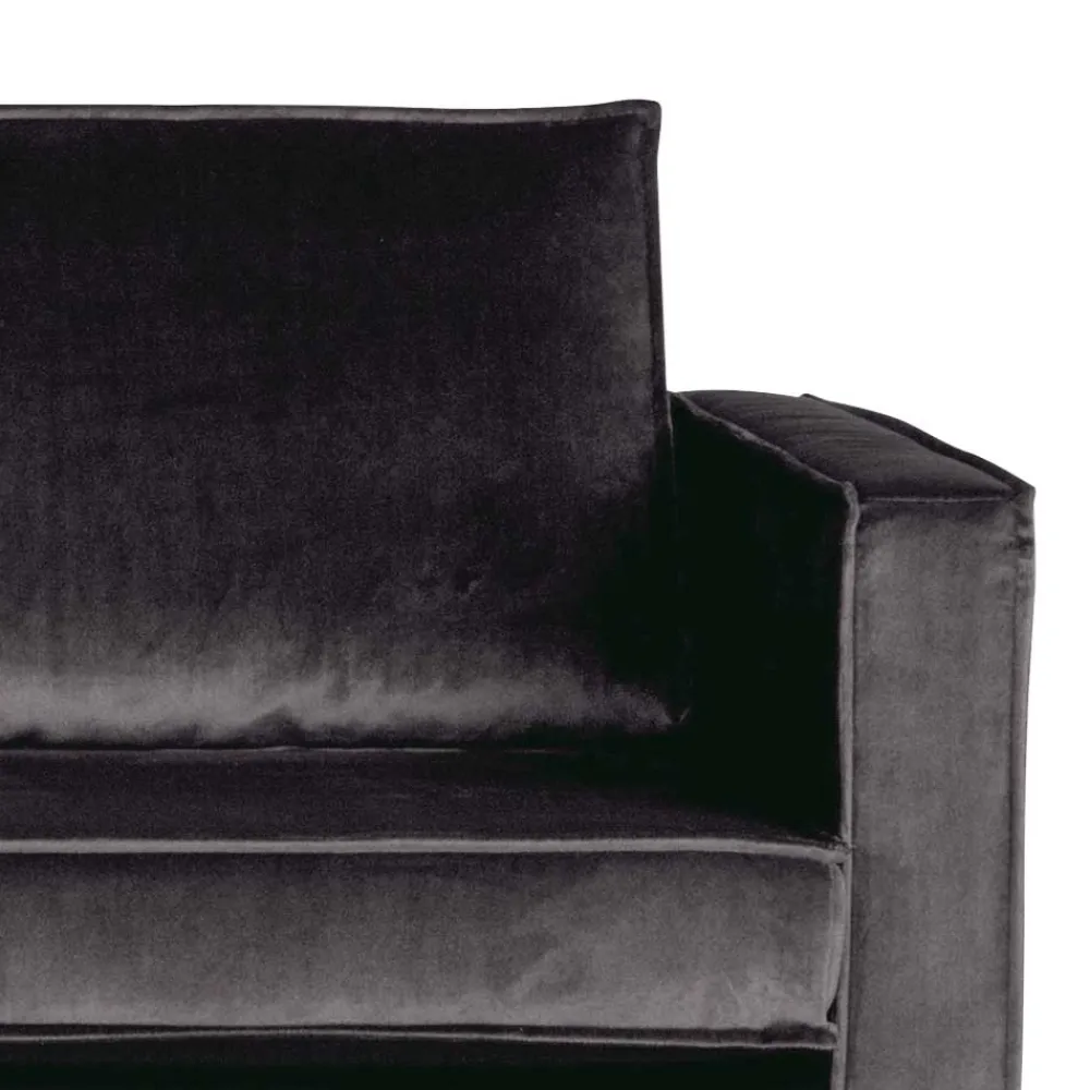 Wohnen Sofas<Recamiere in Anthrazit Ertrego mit Samt Bezug