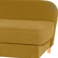 Wohnen Sofas<Recamiere in Gelb Velours mit Buche - Lachea