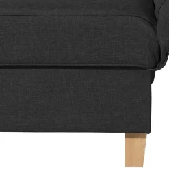 Wohnen Sofas<Recamiere in Schwarz und Buche - Mikana