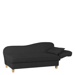Wohnen Sofas<Recamiere in Schwarz und Buche - Mikana