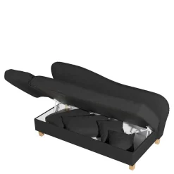 Wohnen Sofas<Recamiere in Schwarz und Buche - Mikana