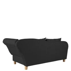 Wohnen Sofas<Recamiere in Schwarz und Buche - Mikana